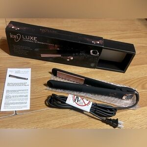 Ion luxe digital Black and Gold Hair Straightener NIB